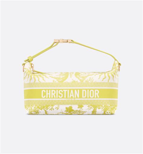 Dioriviera Medium DiorTravel Nomad Pouch Lemon Yellow .